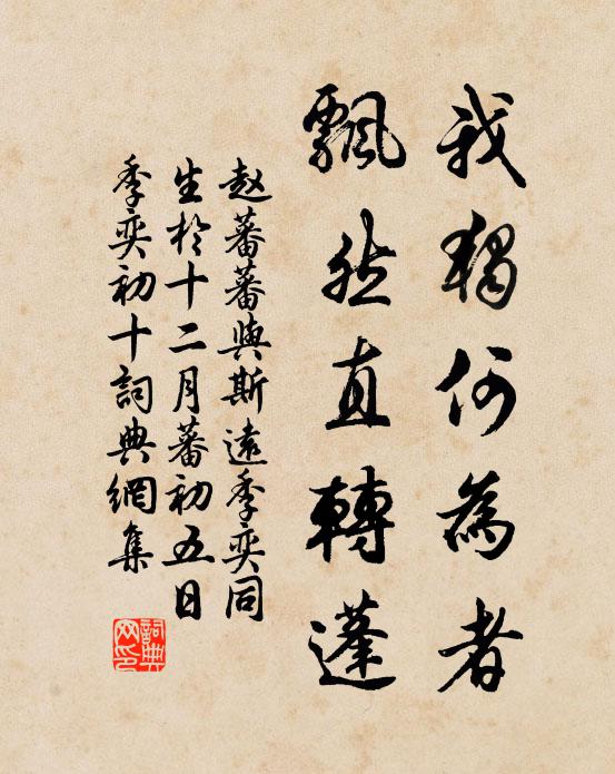 趙蕃我獨何為者，飄然直轉(zhuǎn)蓬書法作品欣賞