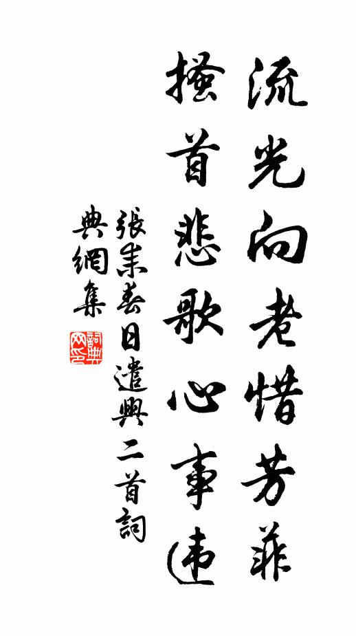 張耒流光向老惜芳菲,搔首悲歌心事違書法作品欣賞