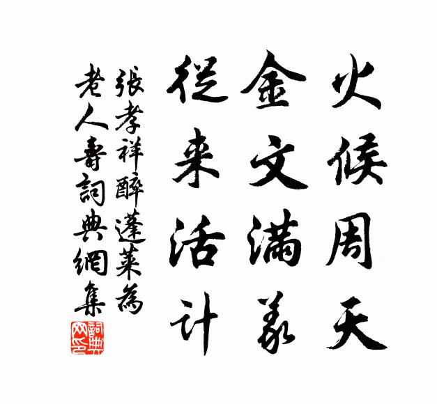 张孝祥火候周天,金文满义,从来活计书法作品欣赏