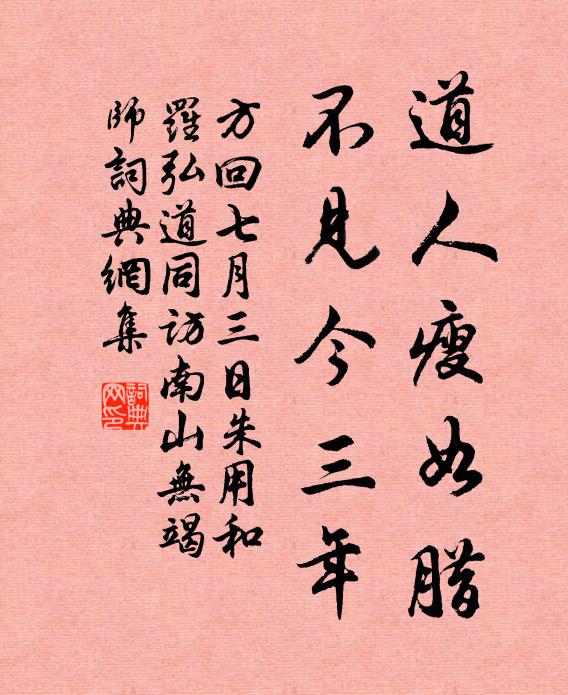 方回道人瘦如臘，不見(jiàn)今三年書法作品欣賞