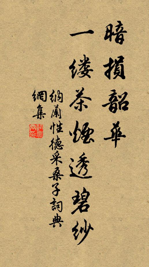 納蘭性德暗損韶華,一縷茶煙透碧紗書法作品欣賞