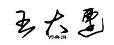朱锡荣王大迁草书个性签名怎么写