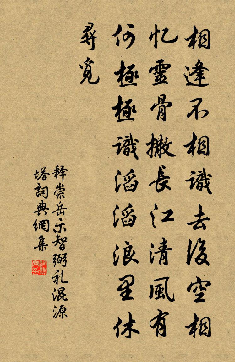 释崇岳示智弼礼混源塔书法作品欣赏