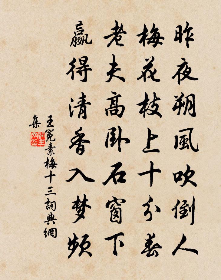 王冕素梅 十三书法作品欣赏