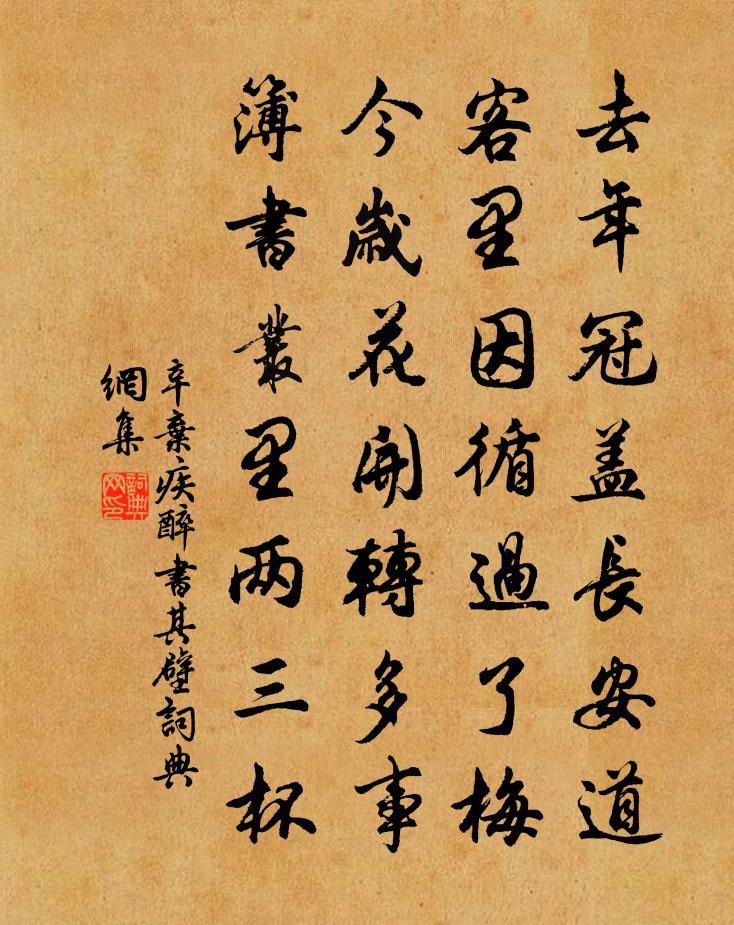 辛弃疾醉书其壁书法作品欣赏