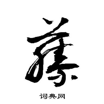 藤字笔画图片