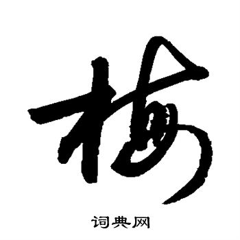 敬世江写的草书梅字