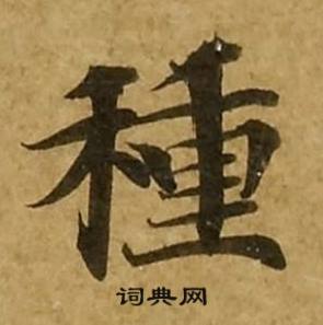 刘弘珪金刚经中種的写法