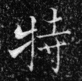 张即之王友度墓志中特的写法