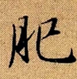 赵孟頫真草千字文中肥的写法