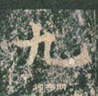 王玄宗王洪范碑中九的写法