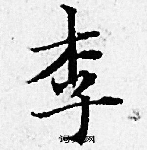 李字毛笔字楷书图片