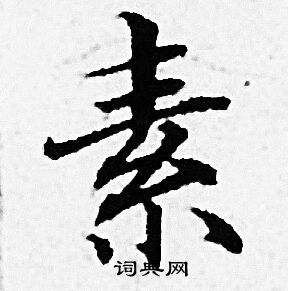 素字小楷写法_素小楷怎么写好看_素书法图片_词典网