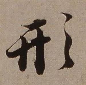 查昇临怀仁集王羲之圣教序中形的写法