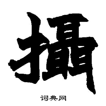 摄楷书书法字典