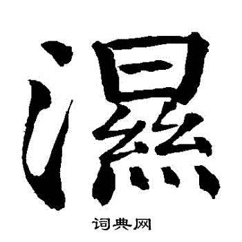 溼字楷書寫法_溼楷書怎麼寫好看_溼書法圖片_詞典網