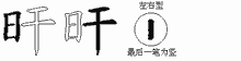 旰的五笔拆字图