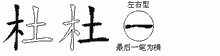 杜的五筆拆字圖
