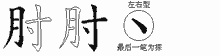 肘的五筆拆字圖