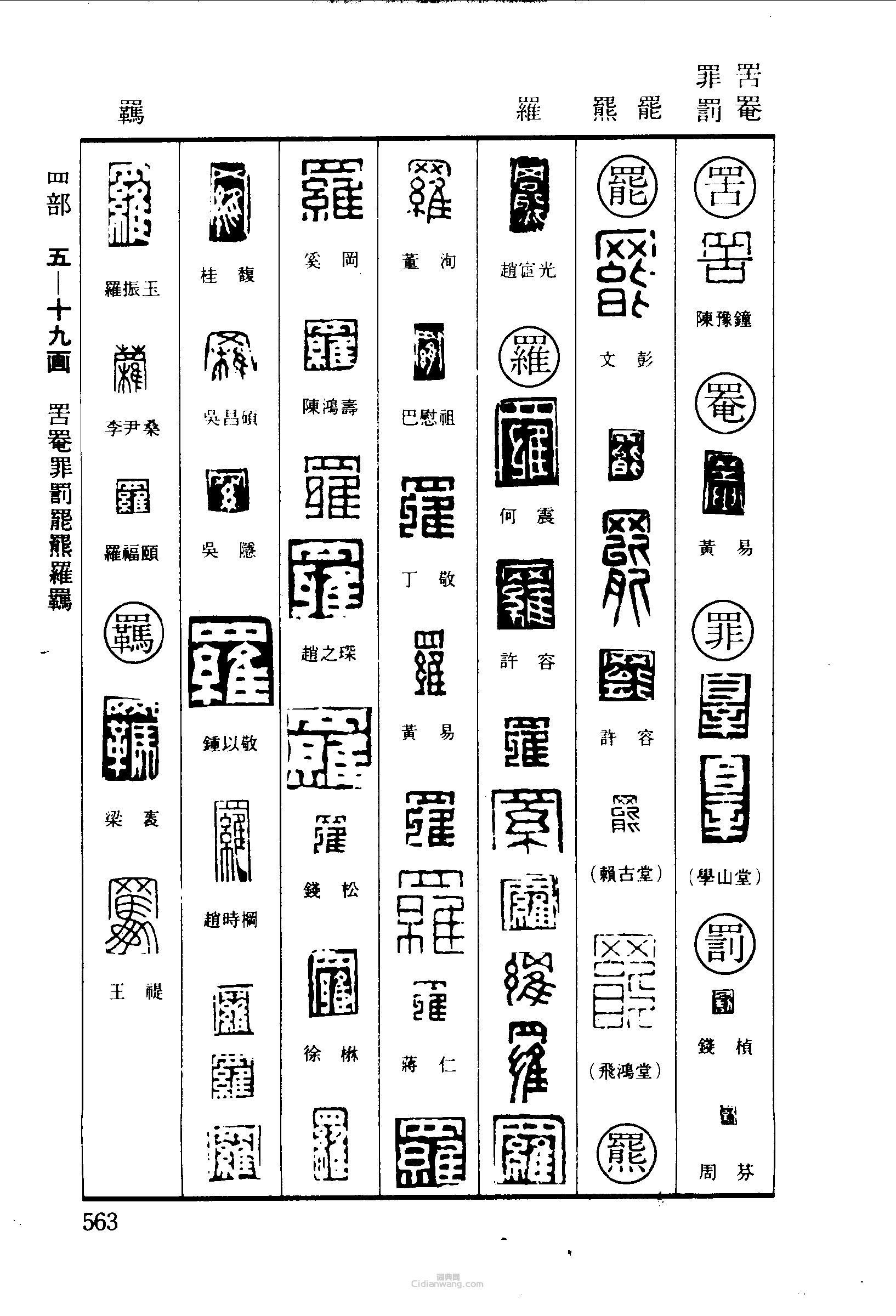 罟罨罪罰罷羆羈篆刻印章